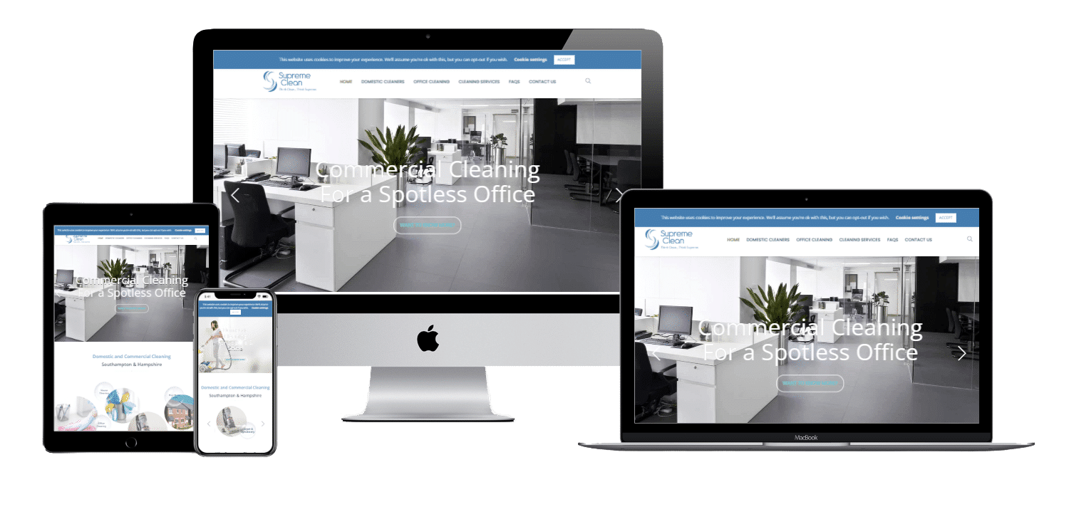 Cleaning Company Southampton web design