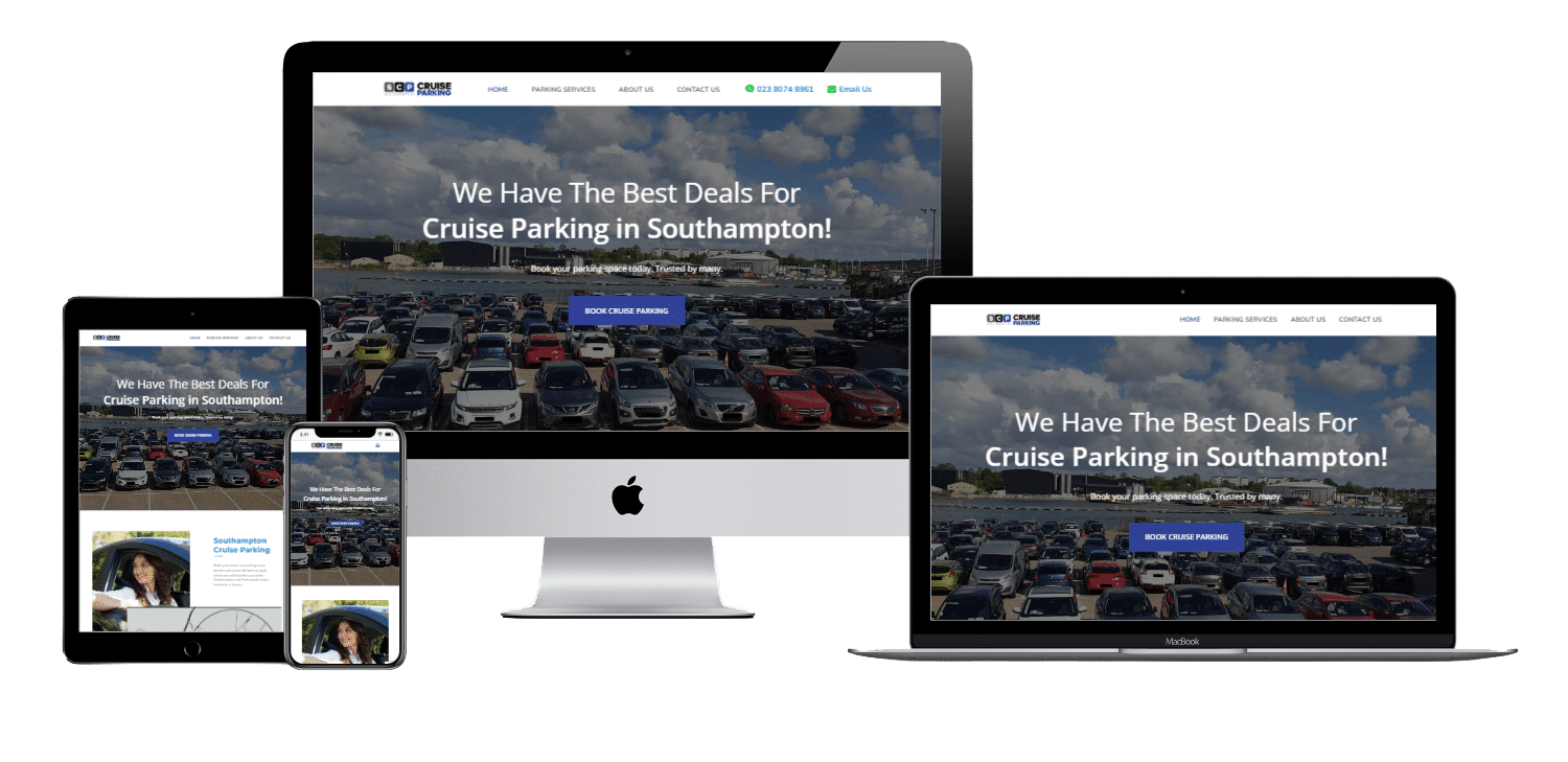Cruise parking Southampton Web Design
