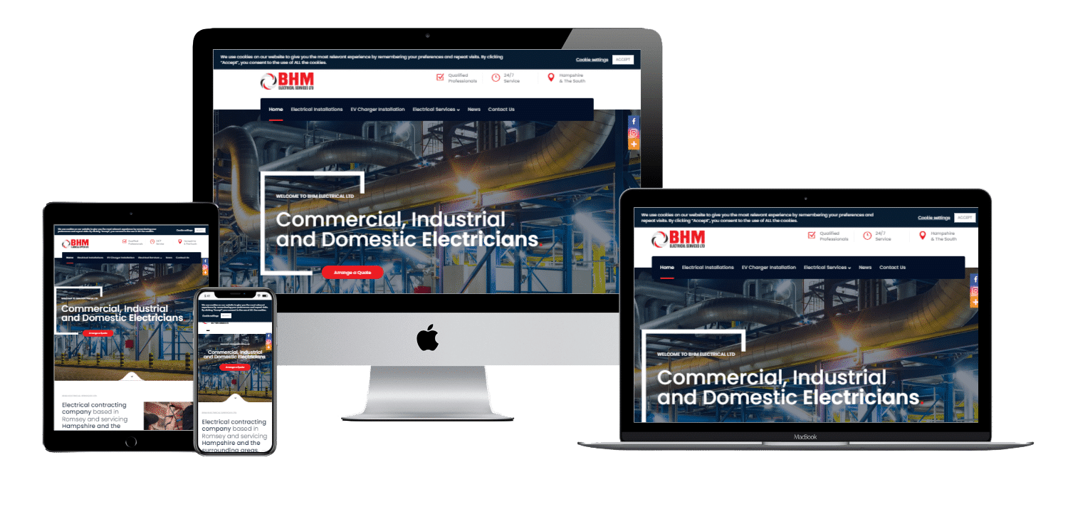 Electrical contractors Hampshire web design