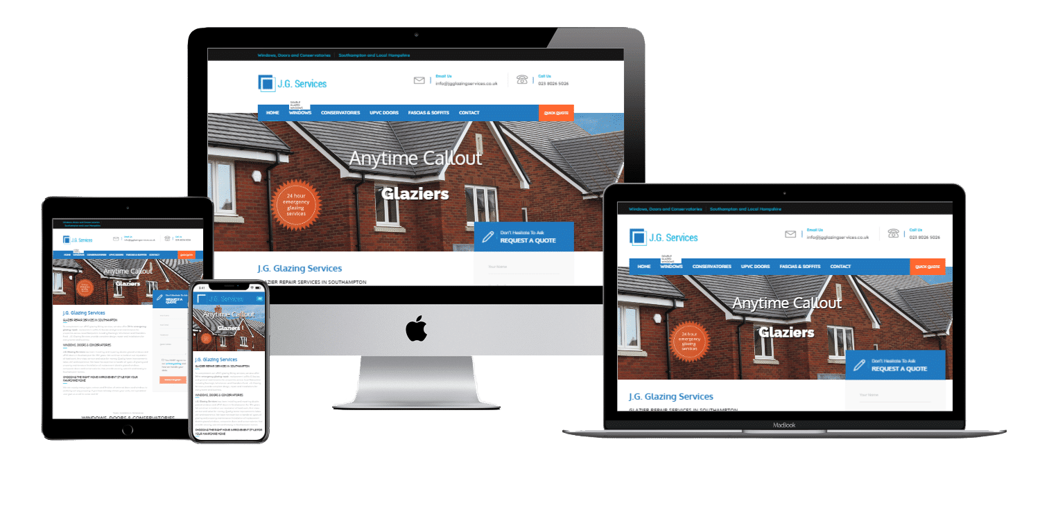 Glazing services Southampton web design