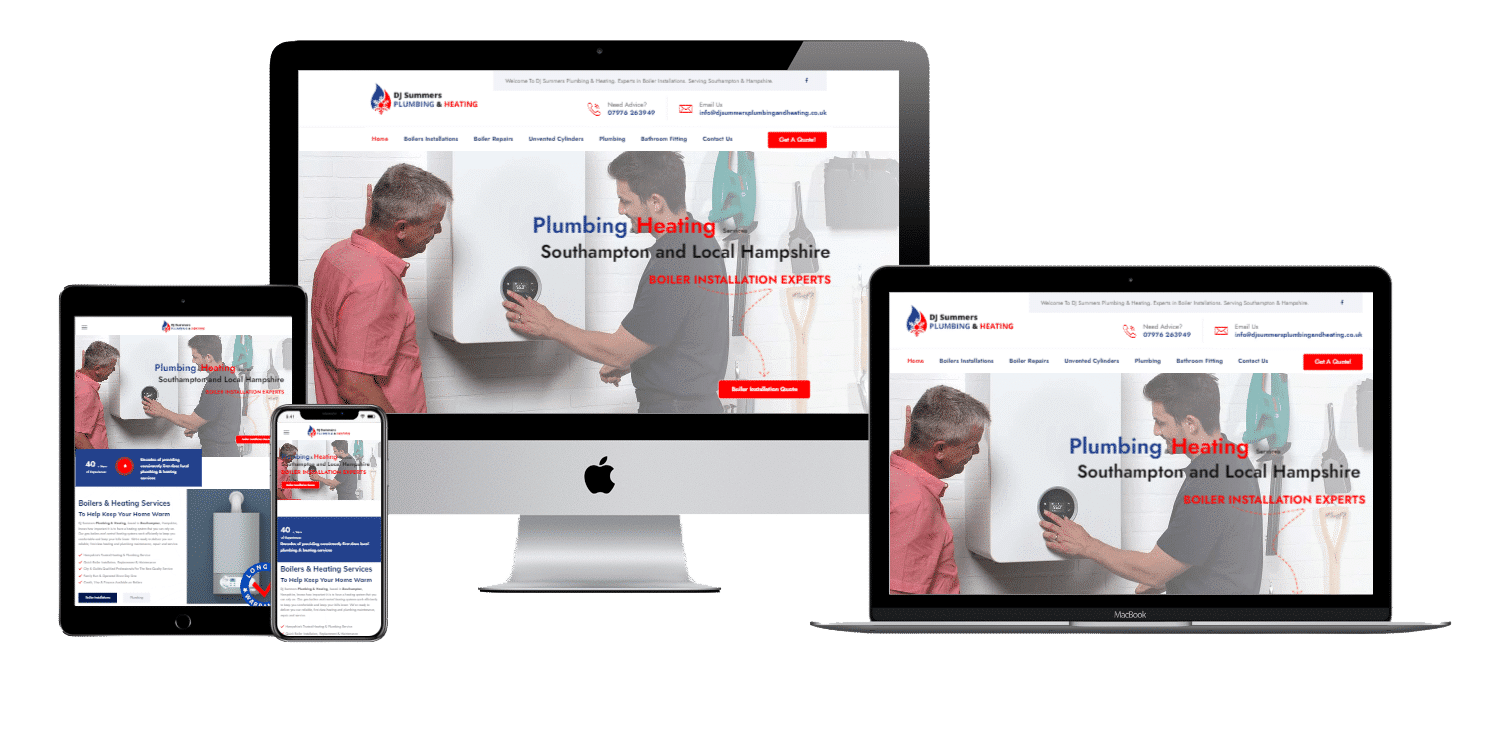 Plumbing & Heating Southampton web design