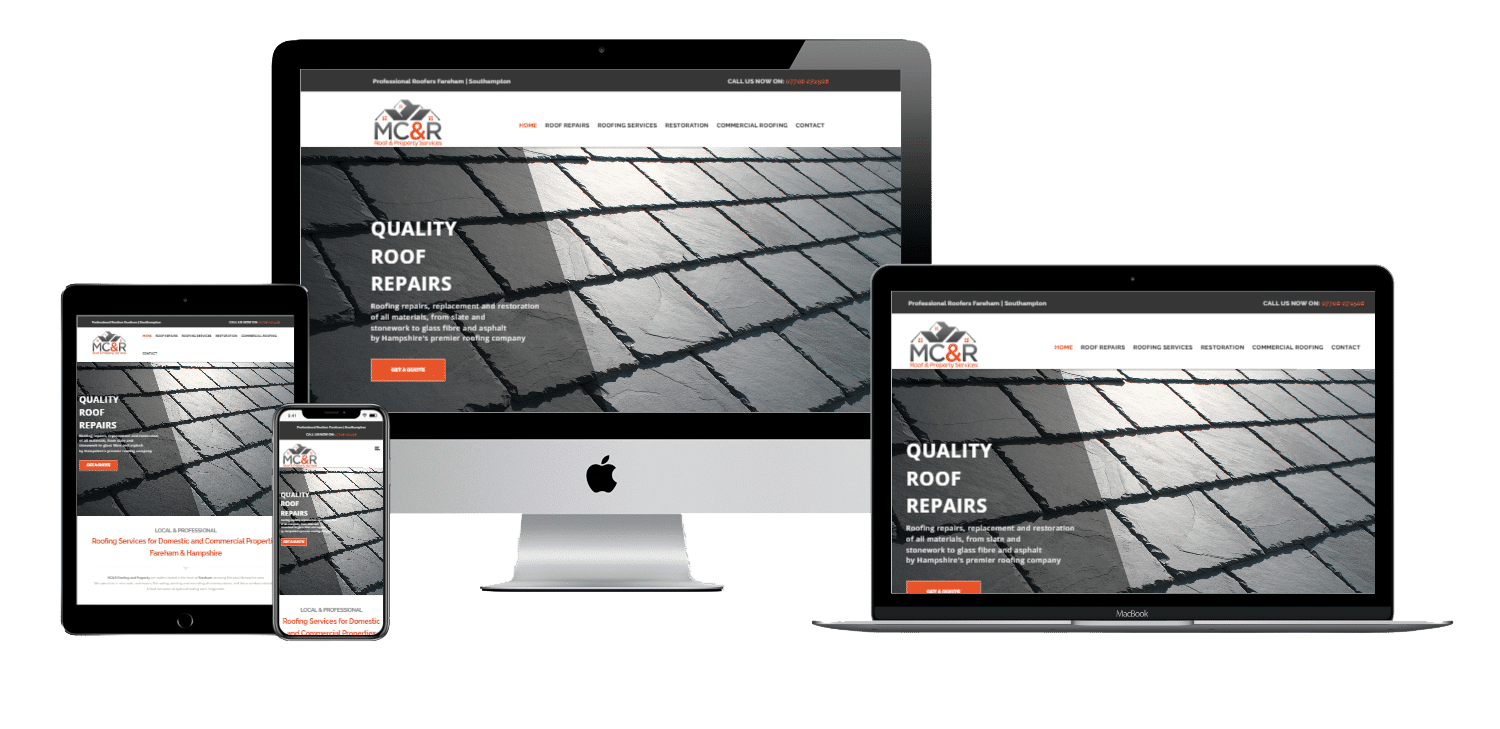 Roofing company Eastleigh web design