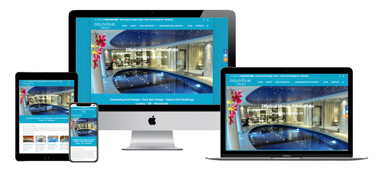 Swimming pool design Hampshire web design