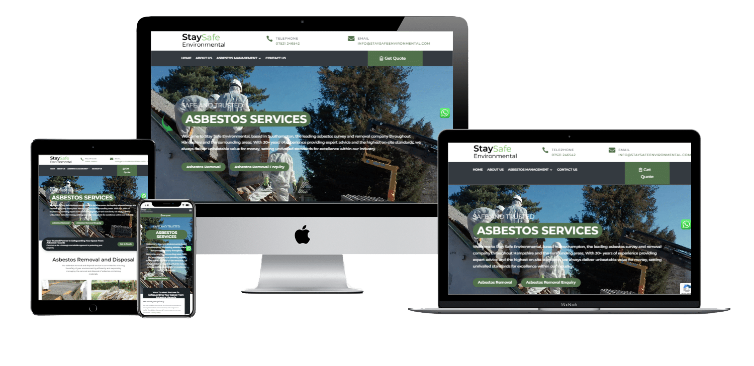Asbestos removal Southampton web design
