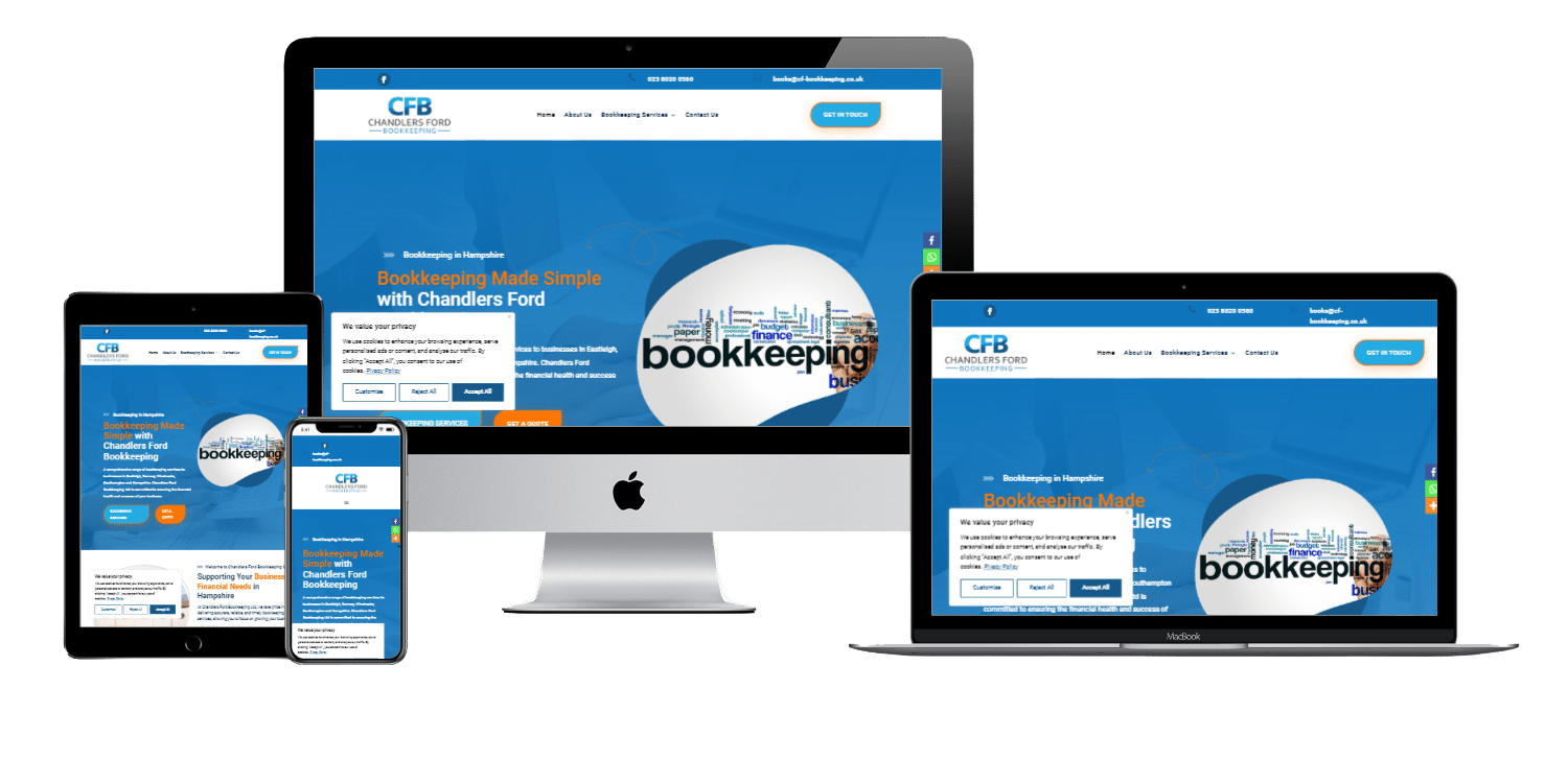 Bookkeeper Eastleigh web design