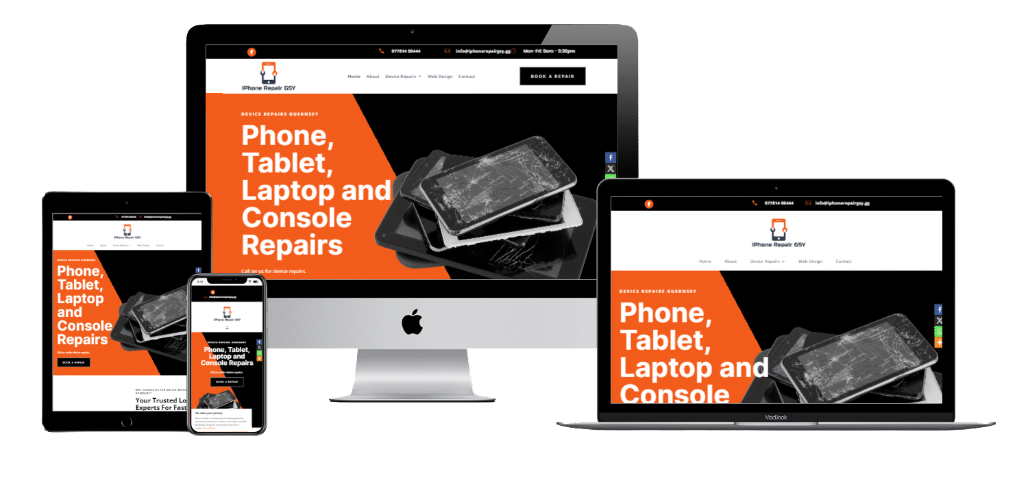 iPhone Repairs web design Guernsey