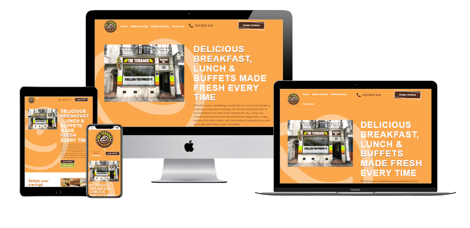 Caterer Southampton web design copy