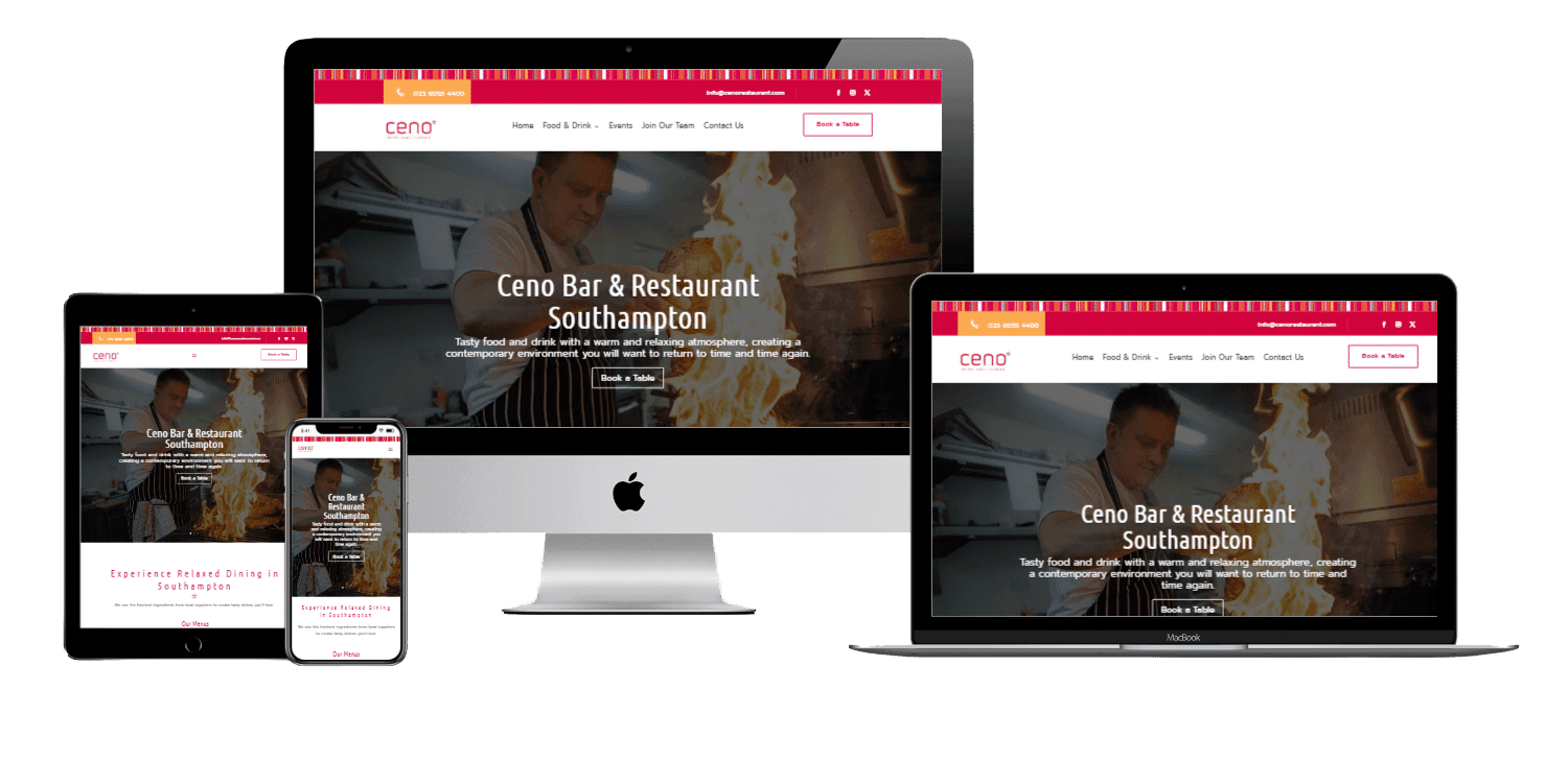 Restaurant web design Southampton