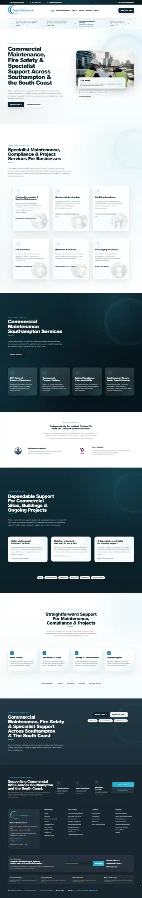 Planned Maintenance Ltd Authority website case study preview